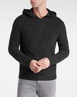 Solid Hooded Popover Wool-Blend Sweater Gray Men's M