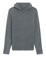 Felted Merino Wool-Blend Hooded Sweater Gray Men's XS