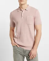 Modern Prep Short Sleeve Sweater Polo Pink Men's
