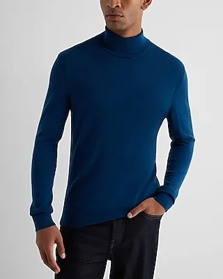 Turtleneck Merino Wool Sweater Gray Men's XXL Tall
