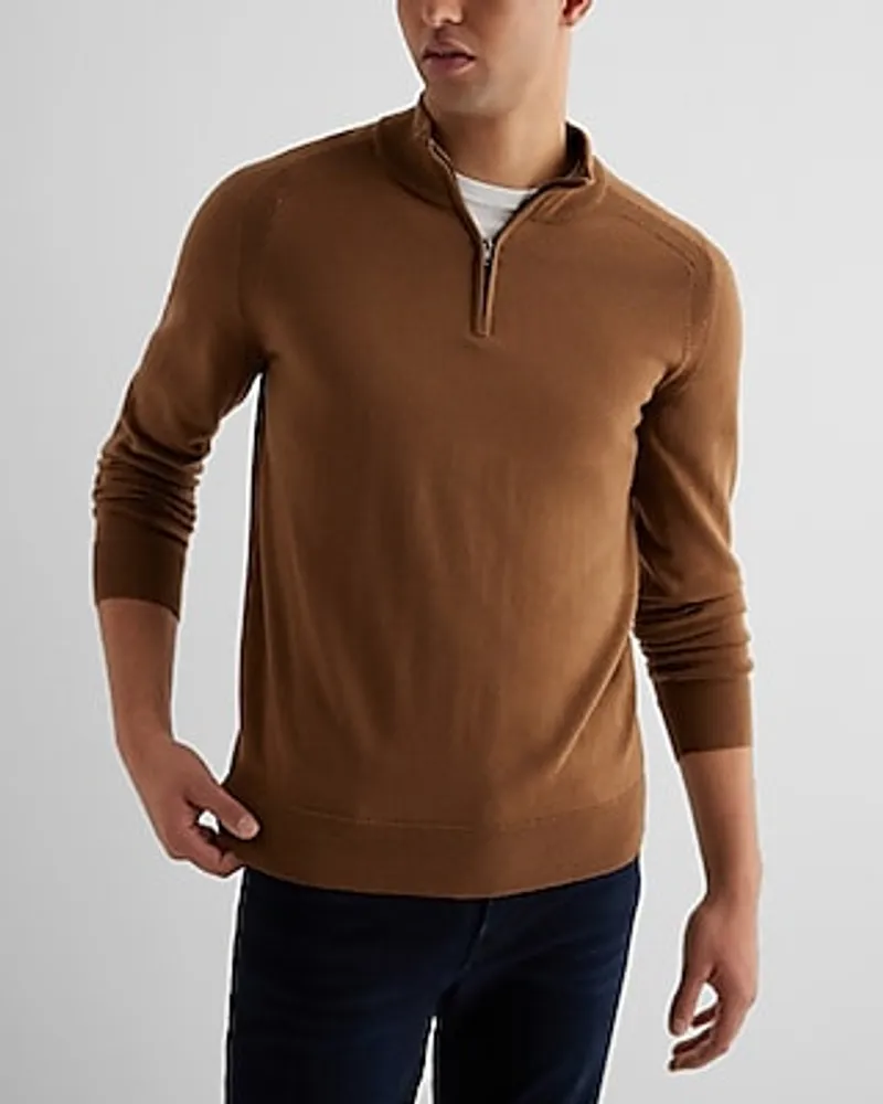 Quarter Zip Merino Wool Sweater Men's