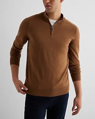 Quarter Zip Merino Wool Sweater Men