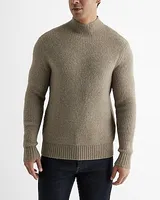 Fuzzy Ribbed Turtleneck Sweater Brown Men's L