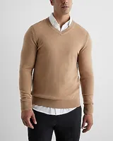 V-Neck Merino Wool Sweater Neutral Men's Tall