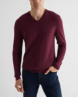 Big & Tall V-Neck Merino Wool Sweater Red Men's XXL