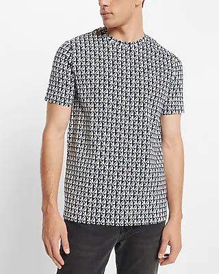 Geo Print Moisture-Wicking Performance T-Shirt Neutral Men's