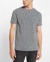 Geo Print Moisture-Wicking Performance T-Shirt Neutral Men's