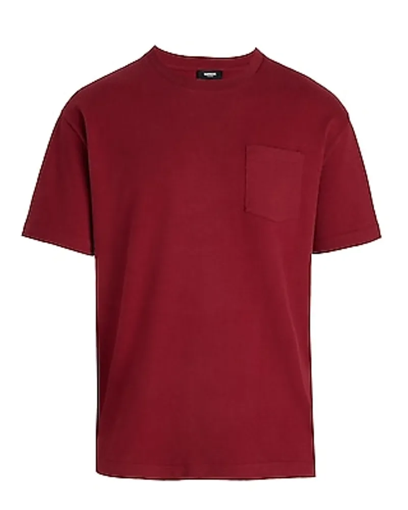 Big & Tall Heavyweight Crew Neck T-Shirt Red Men's XXL