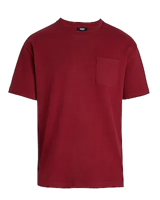 Big & Tall Heavyweight Crew Neck T-Shirt Red Men's XXL