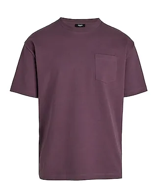 Heavyweight Crew Neck T-Shirt Purple Men's Tall