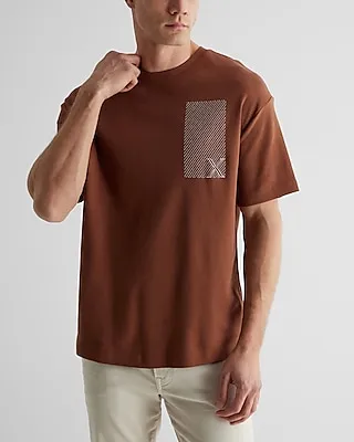 Embroidered X Logo Block Graphic T-Shirt