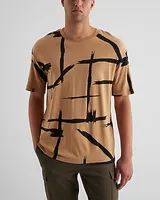 Relaxed Abstract Perfect Pima Cotton T-Shirt Neutral Men's L