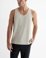 Crew Neck Perfect Pima Cotton Tank Top Neutral Men's XL Tall