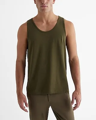 Crew Neck Perfect Pima Cotton Tank Top Men's L Tall