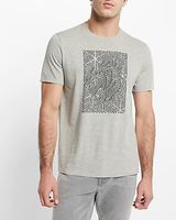 Lion Optical Graphic T-Shirt Gray Men's S