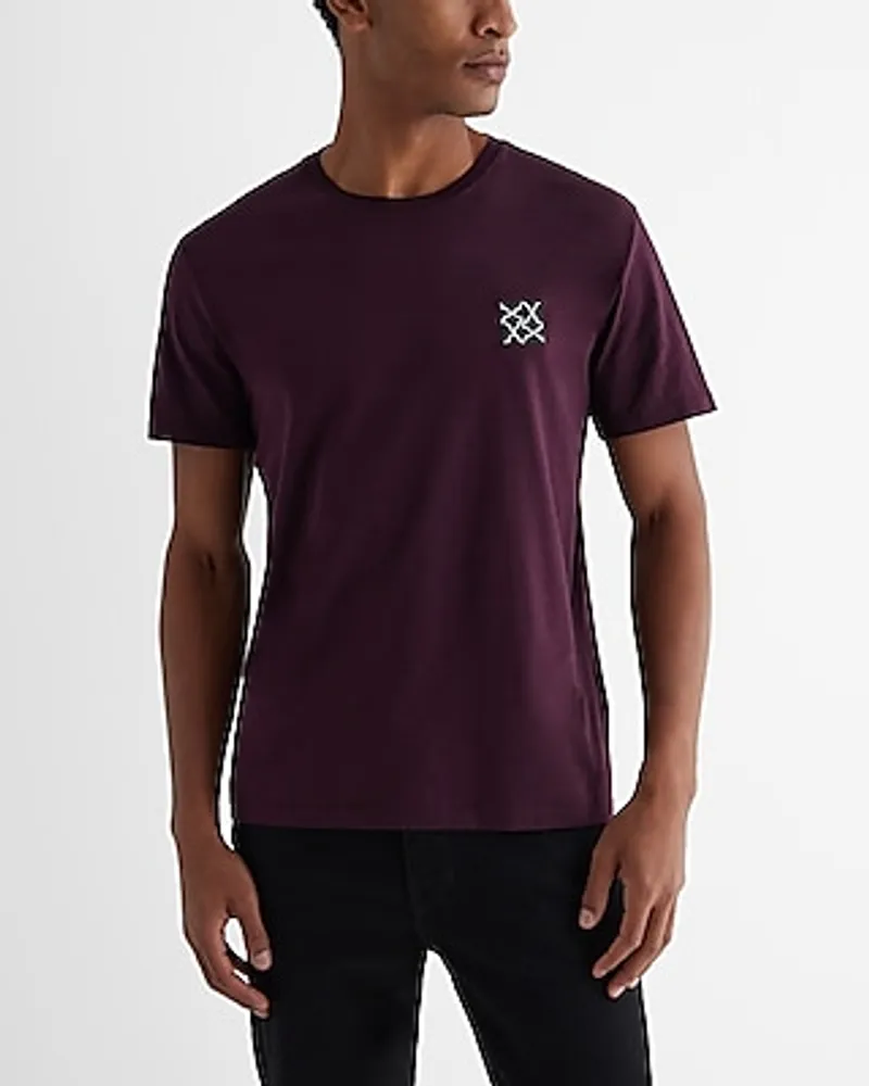 X Logo Graphic Perfect Pima Cotton T-Shirt Purple Men's L
