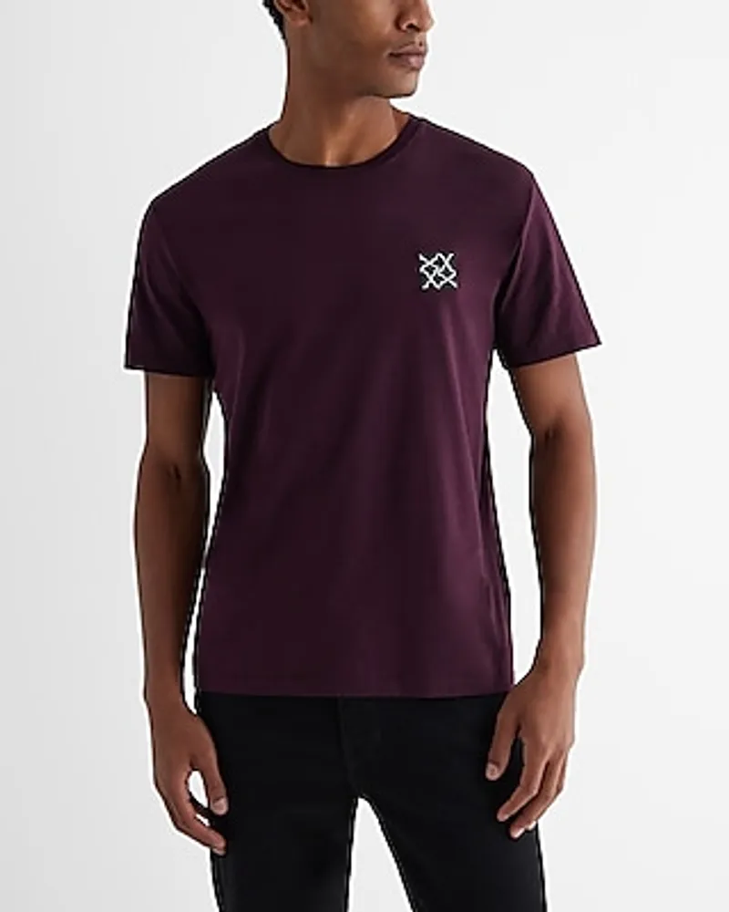 X Logo Graphic Perfect Pima Cotton T-Shirt Purple Men