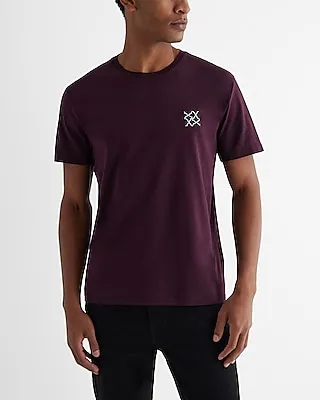 X Logo Graphic Perfect Pima Cotton T-Shirt Purple Men's