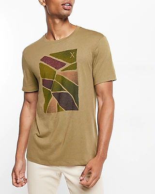 Colored Stones Graphic T-Shirt Green Men's XS