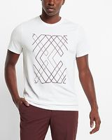 Abstract Graphic T-Shirt White Men's XL