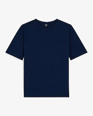 Big & Tall Crew Neck Pocket T-Shirt Blue Men's XXL