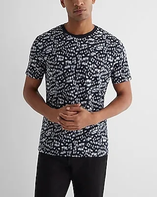 Blurred Abstract Perfect Pima Cotton T-Shirt Black Men's M Tall