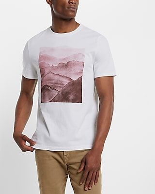 Mountain Graphic T-Shirt White Men's XL