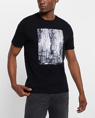 Cityscape Graphic T-Shirt Black Men's