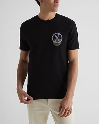 Embroidered Circle X Logo Graphic T-Shirt