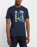 Navy Abstract Graphic T-Shirt