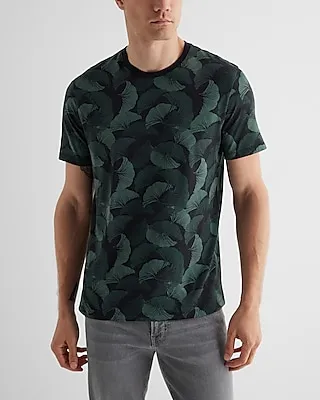 Floral Perfect Pima Cotton T-Shirt Black Men's XL