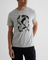 Mosaic Graphic Perfect Pima Cotton T-Shirt Gray Men's XS