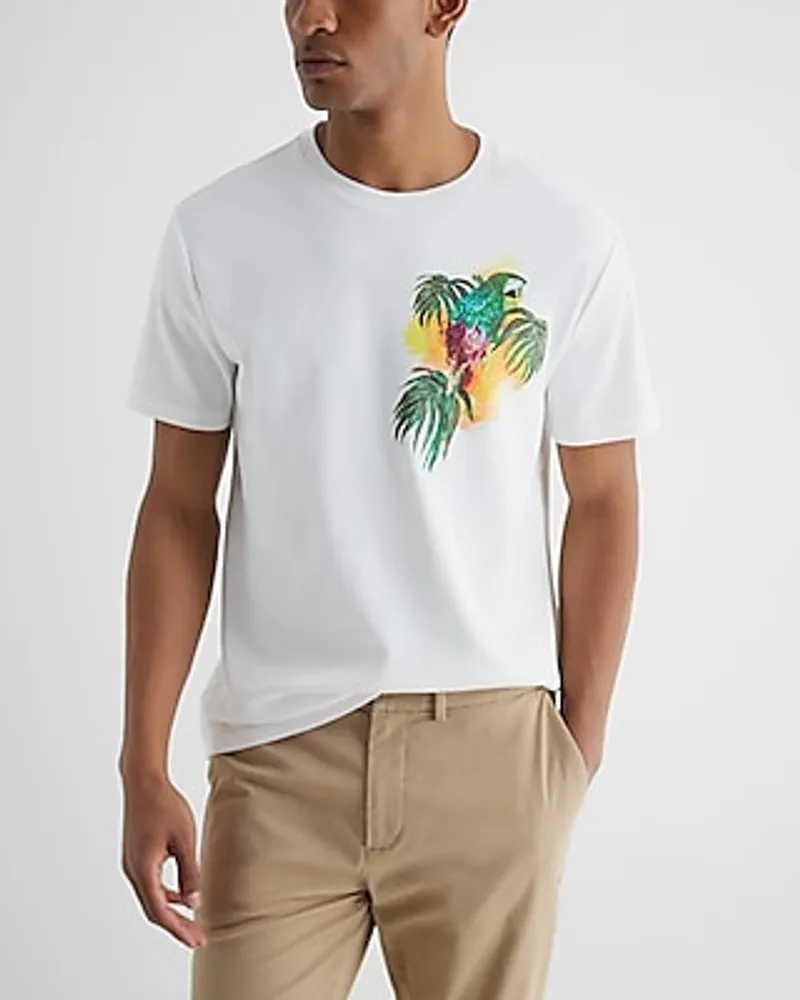 Parrot Graphic T-Shirt White Men's S
