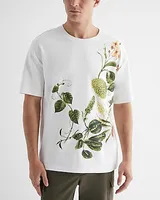 Floral Graphic T-Shirt White Men's XL