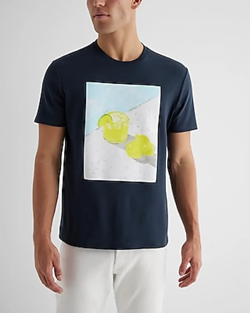 Lemon Graphic T-Shirt Blue Men's XS