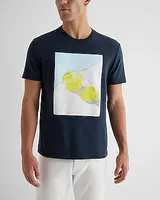 Lemon Graphic T-Shirt Blue Men's XS