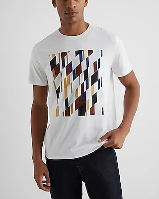 Abstract Shape Graphic Perfect Pima Cotton T-Shirt