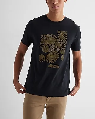 Big & Tall Linear Sphere Graphic T-Shirt Black Men's XXL