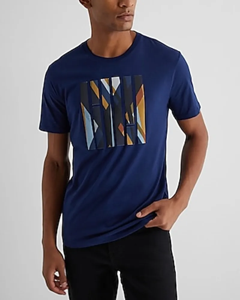 X-Logo Tile Graphic T-Shirt Blue Men's S