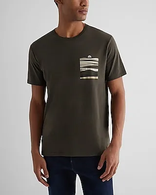 Horizon Chest Graphic Perfect Pima Cotton T-Shirt Men