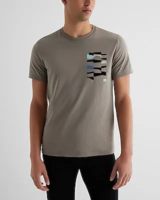 Textured Abstract Graphic Perfect Pima Cotton T-Shirt
