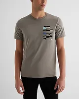 Textured Abstract Graphic Perfect Pima Cotton T-Shirt