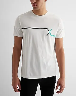 Extended X Logo Graphic Perfect Pima Cotton T-Shirt White Men's M