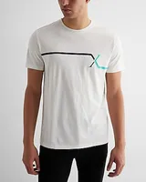 Extended X Logo Graphic Perfect Pima Cotton T-Shirt White Men