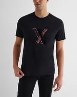 Textured X Logo Graphic Perfect Pima Cotton T-Shirt Black Men's S