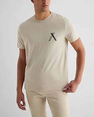 Textured X Logo Graphic Perfect Pima Cotton T-Shirt Neutral Men's Tall