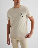 Textured X Logo Graphic Perfect Pima Cotton T-Shirt Neutral Men's