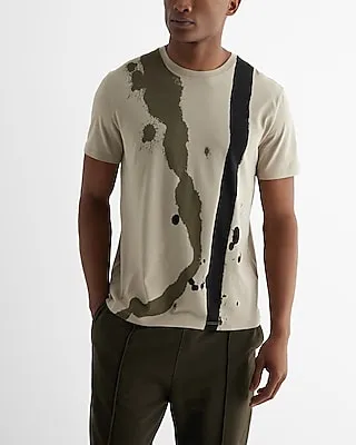 Paint Splatter Perfect Pima Cotton Graphic T-Shirt Neutral Men's S