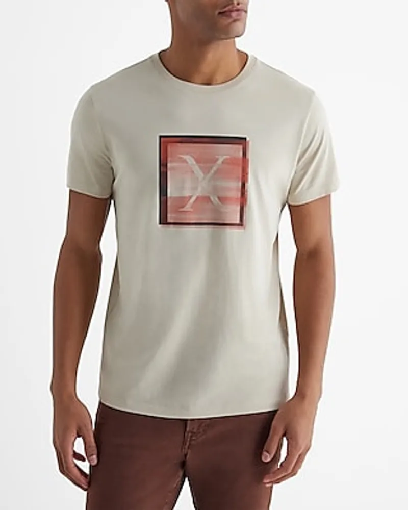 Layered X Logo Graphic Perfect Pima Cotton T-Shirt