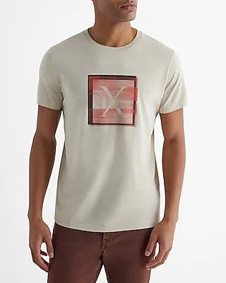 Layered X Logo Graphic Perfect Pima Cotton T-Shirt Neutral Men